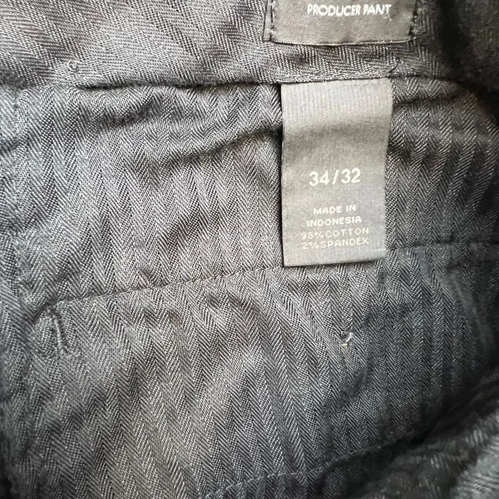 Express Design Studio Men's Straight Leg Producer Dress Pants Black Size 34/32